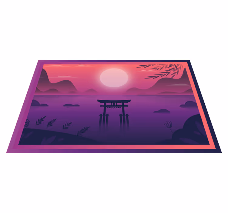 Set de table moderne paysage de coucher de soleil apaisant - TenStickers