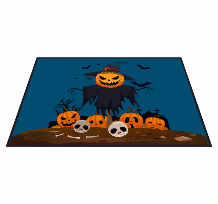 Set de table halloween citrouille épouvantail horreur - TenStickers