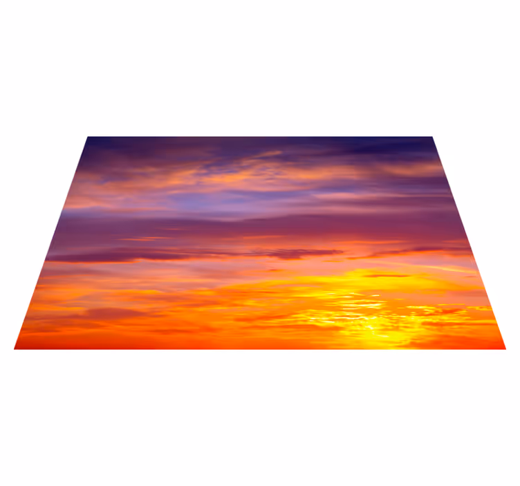 Set de table moderne vue sur l'horizon au coucher de soleil - TenStickers