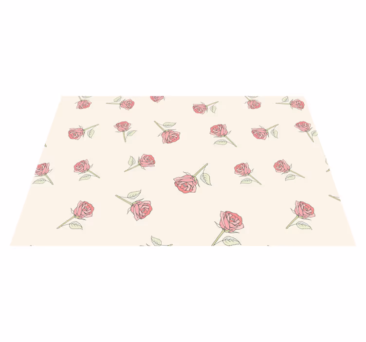 Set de table original motif floral de roses - TenStickers