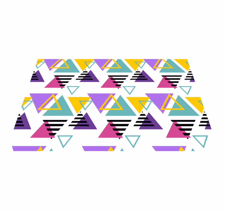 Set de table moderne triangles géométriques colorés - TenStickers