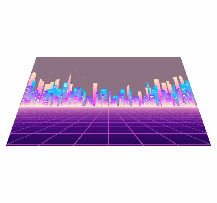 Set de table moderne paysage urbain futuriste - TenStickers