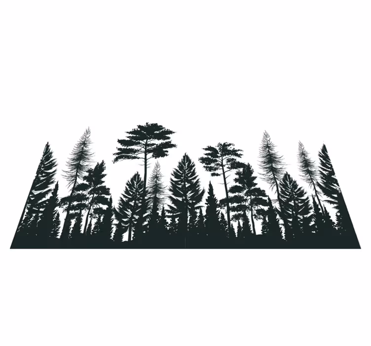 Set de table motif silhouette forêt - TenStickers