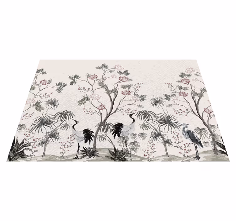 Set de table enfant grues parmi les fleurs - TenStickers