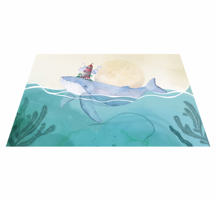 Set de table enfant baleine avec phare - TenStickers
