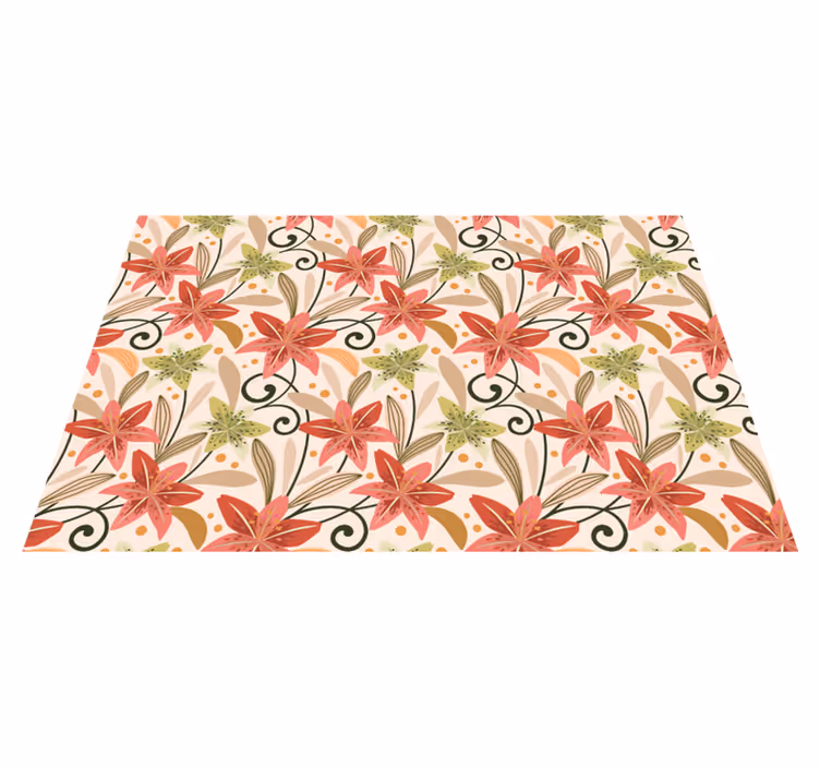 Set de table original Éléments floraux vibrants - TenStickers