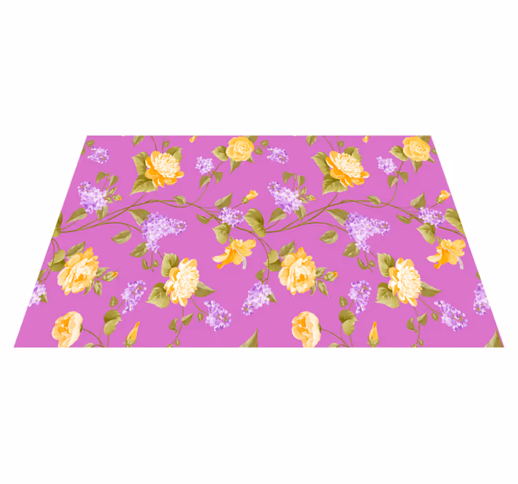 Set de table original motif floral aux couleurs vives - TenStickers