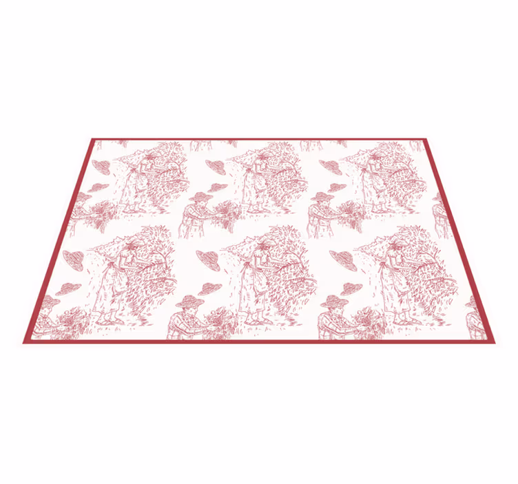Set de table original scène de récolte rurale - TenStickers