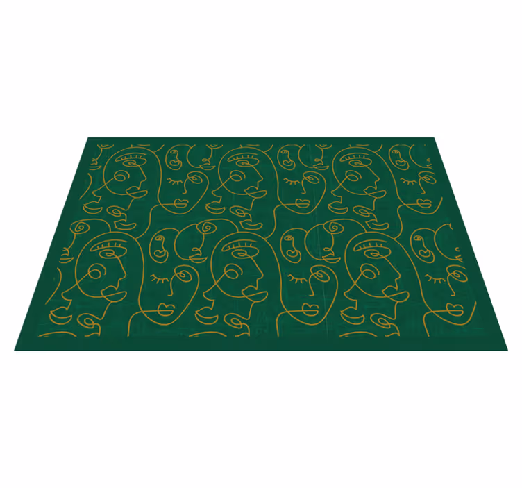Set de table original motif visages abstraits - TenStickers