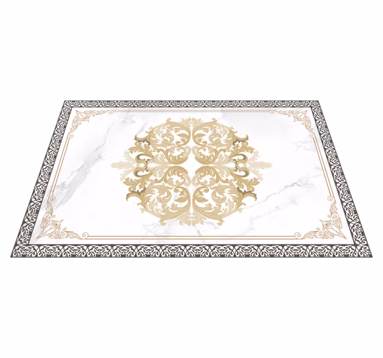 Set de table élégant marbre blanc baroque - TenStickers