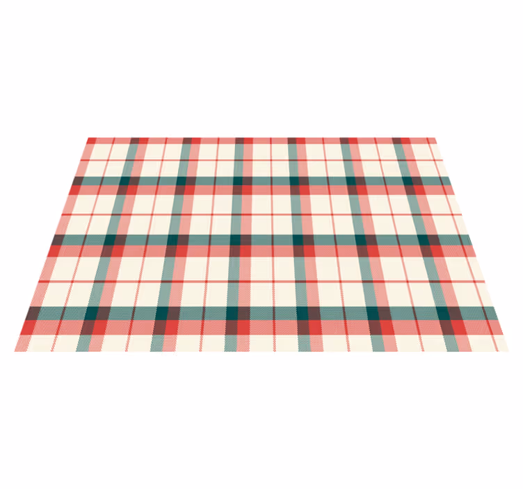 Set de table design en bois Tartan de noël - TenStickers