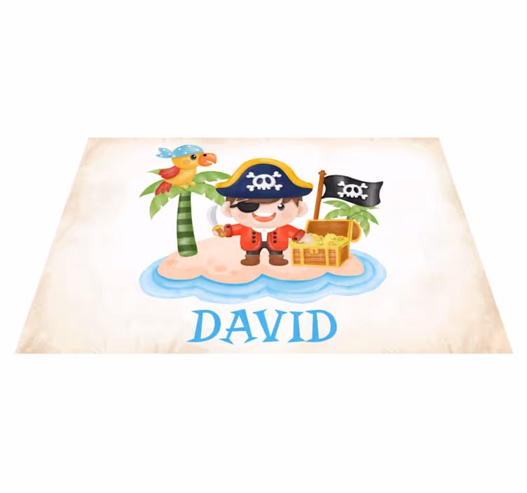 Set de table pirate dessin animé avec prénom - TenStickers