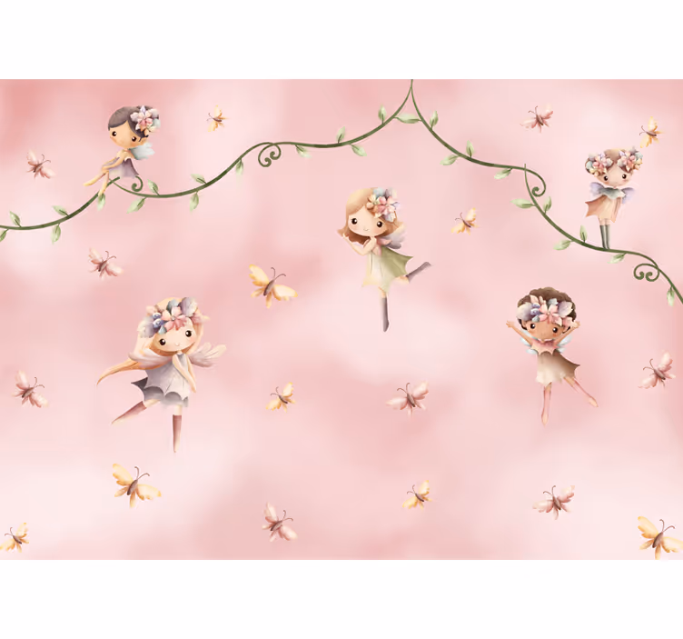 Tapisserie chambre bébé fées rêveuses - TenStickers