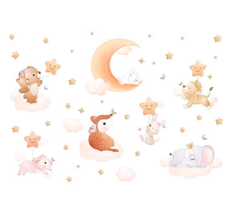 Tapisserie chambre bébé fais de beaux rêves - TenStickers