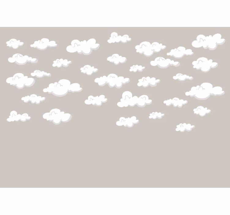Tapisserie chambre bébé modèle de nuages - TenStickers