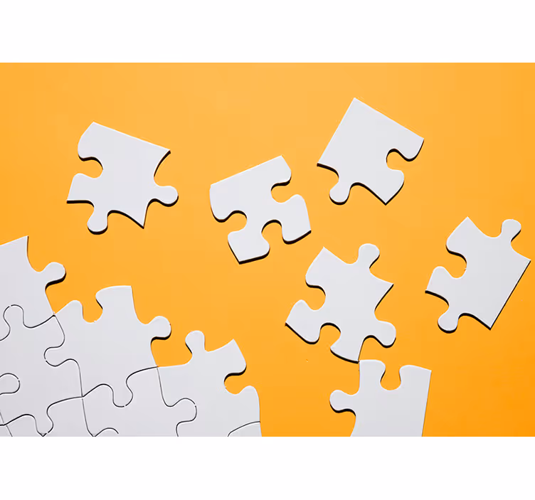 Papier peint 3d design puzzle doré - TenStickers
