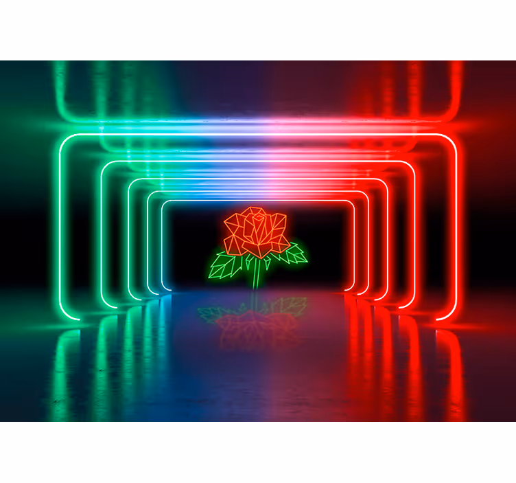 Peinture murale effet néon rose 3d - TenStickers