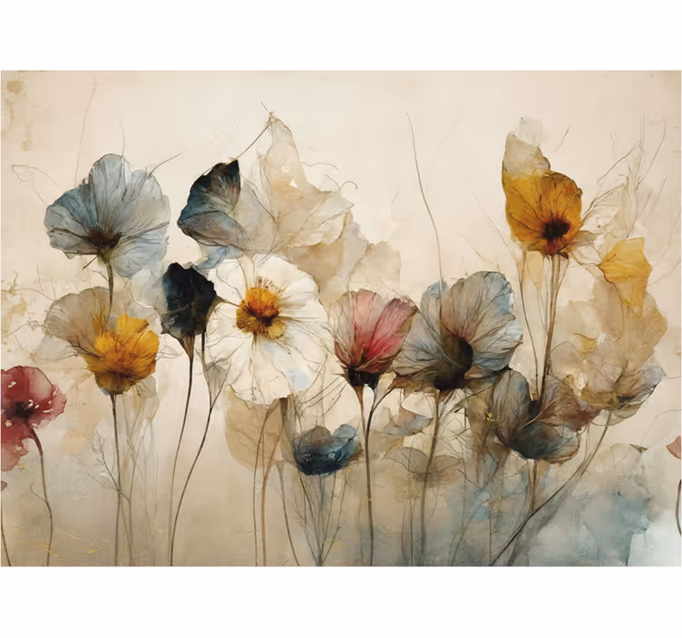 Tapisserie autres fleurs fleurs séchées magnifiques - TenStickers