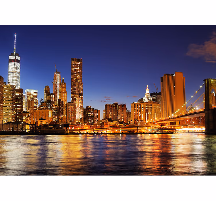 Tapisserie murale New York panorama urbain - TenStickers