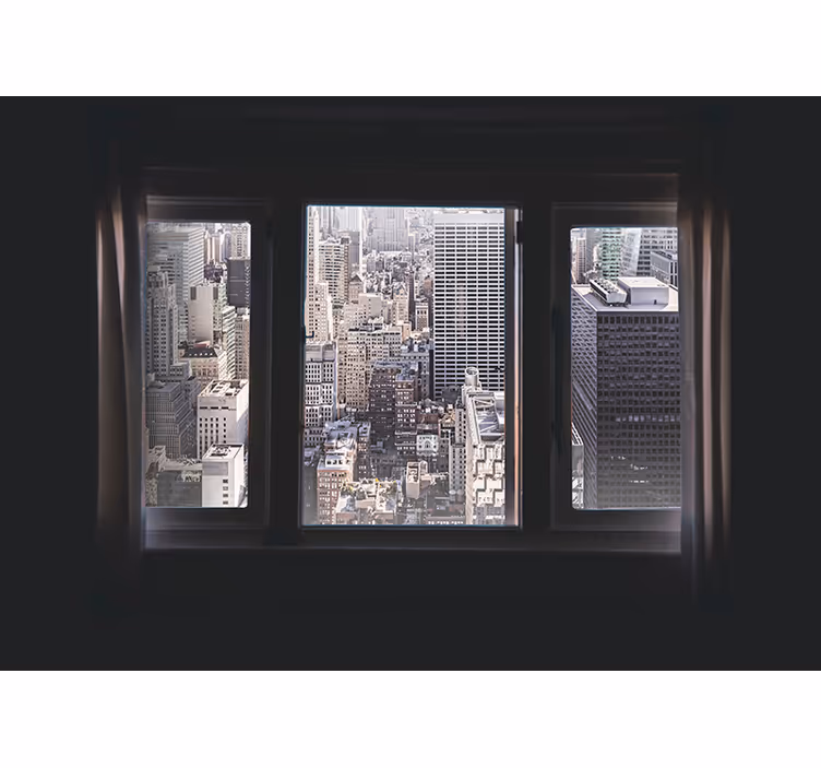 Vue de la fenêtre murale new york - TenStickers