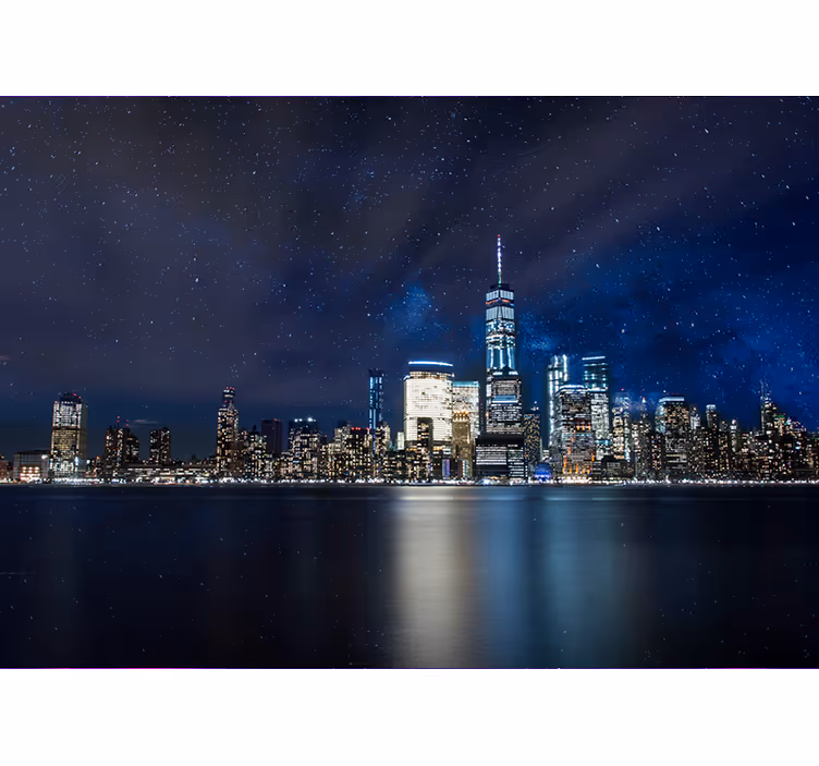Papier peint nuit étoilée sur new york - TenStickers