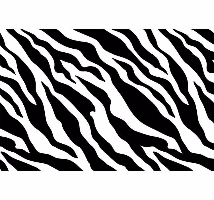 Tapisserie murale africaine imprimé zèbre noir et blanc - TenStickers