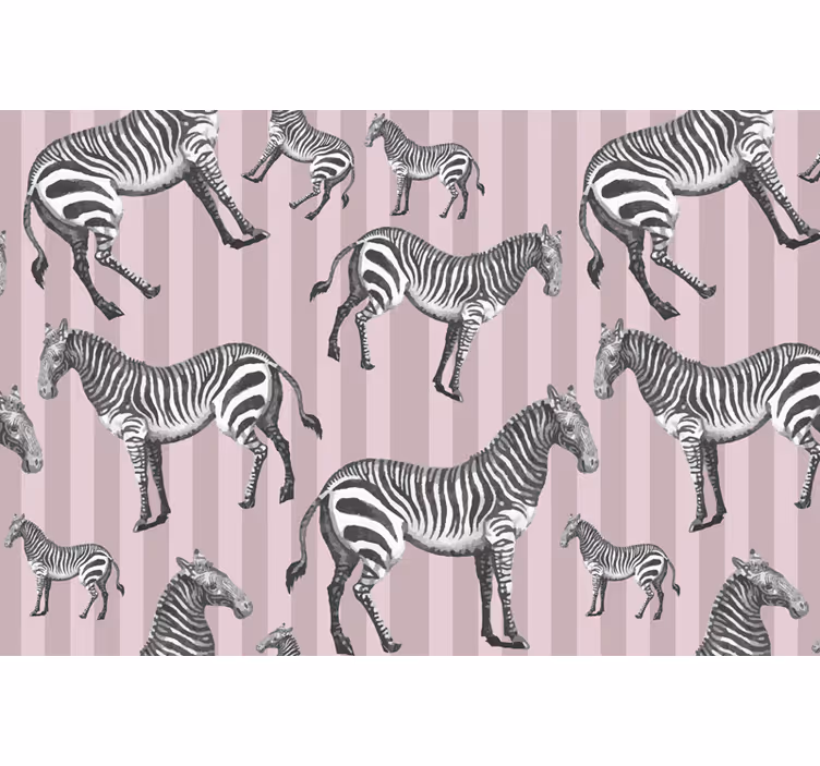 Tapisserie murale africaine motif zèbre vintage - TenStickers