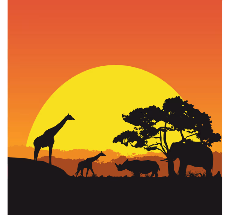Tapisserie murale africaine savane africaine - TenStickers