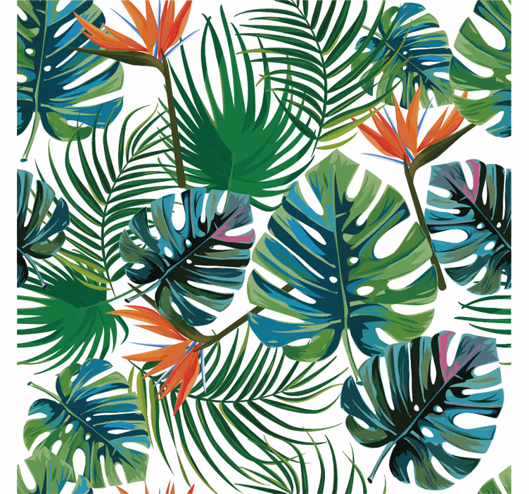 Tapisserie jungle motifs tropicaux - TenStickers