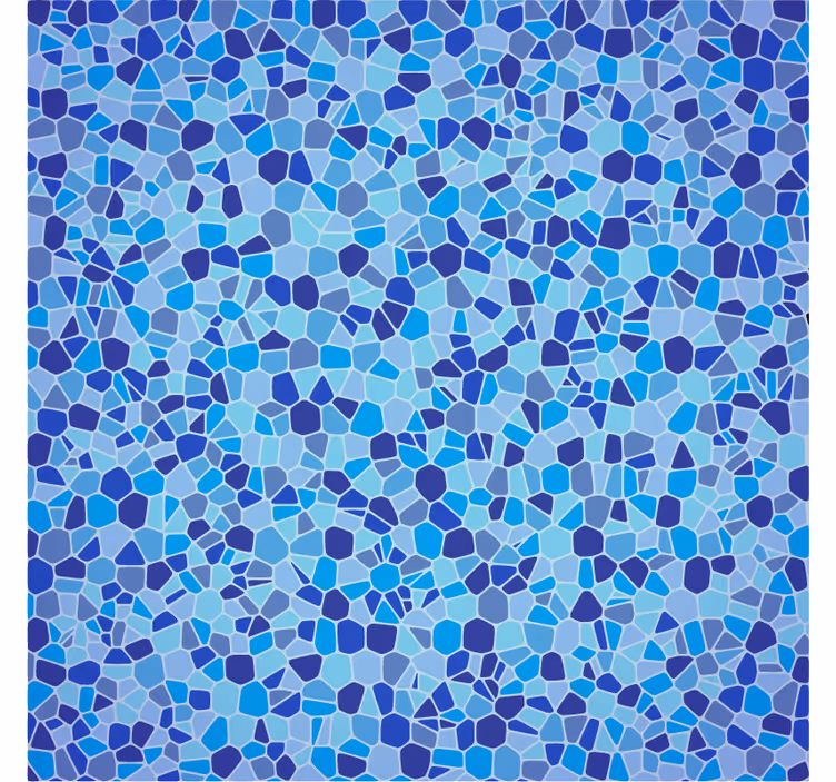 Tapisserie salle de bain mosaïque tons bleus - TenStickers