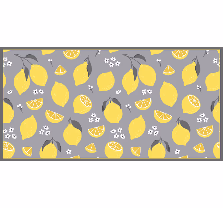 Tapisserie cuisine citron tropical - TenStickers