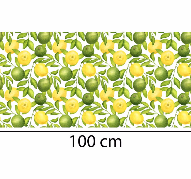 Tapisserie cuisine citrons et limes - TenStickers