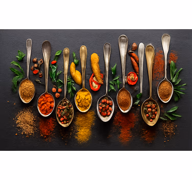 Tapisserie cuisine épices modernes - TenStickers