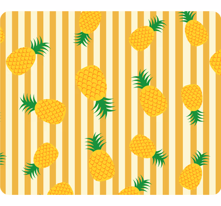 Tapisserie jaune motif ananas - TenStickers