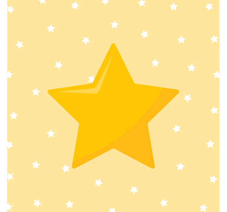 Tapisserie jaune étoile classique - TenStickers