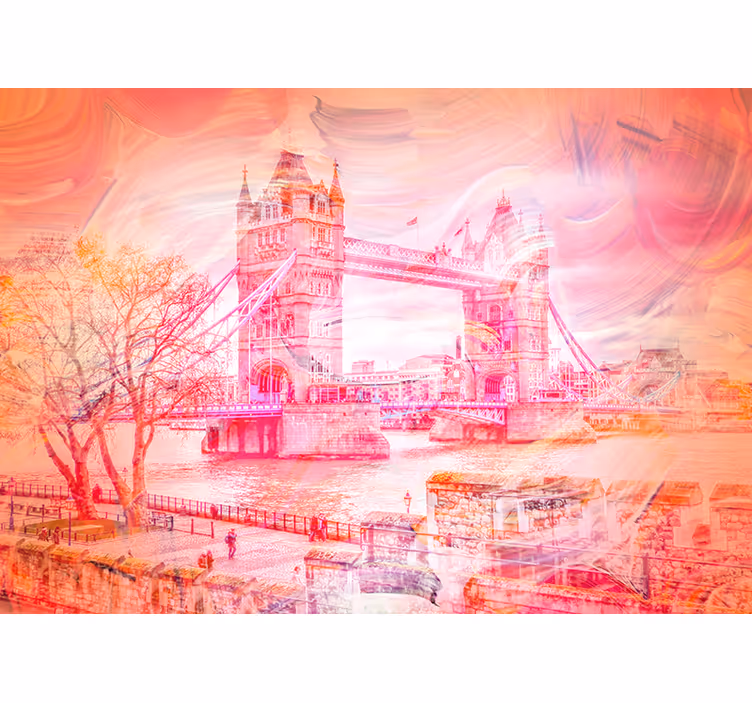 Aquarelle tower bridge londres papier peint - TenStickers