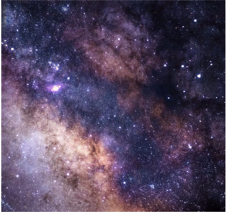 Tapisserie ciel nuit galaxie - TenStickers