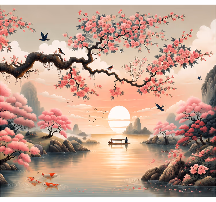 Tapisserie autres villes et de pays japonais - TenStickers