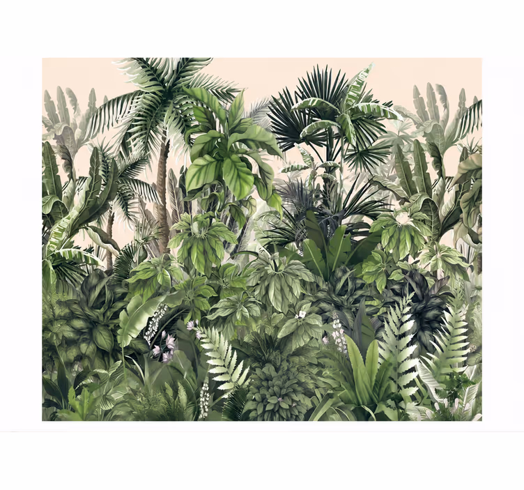 Tapisserie nature jungle tropicale épaisse - TenStickers