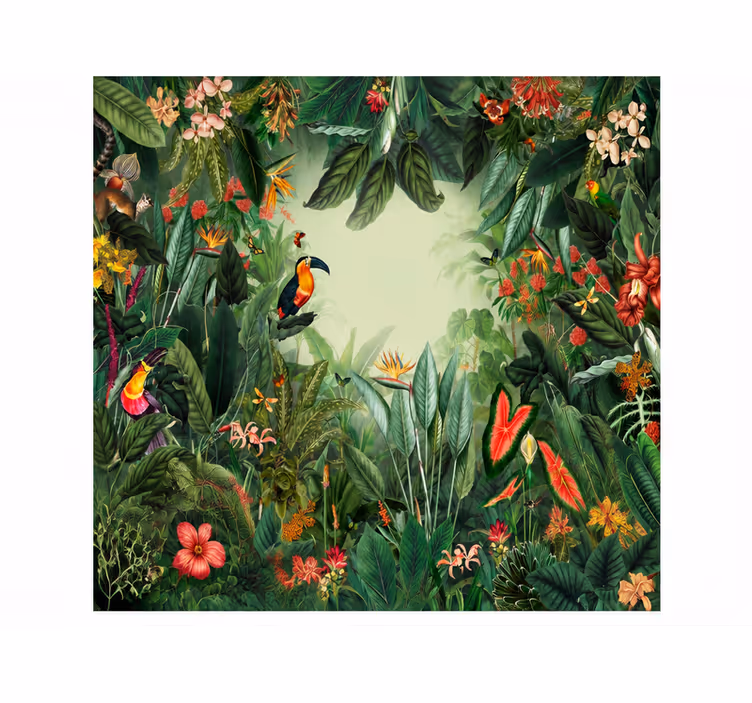 Tapisserie nature jardin exotique - TenStickers