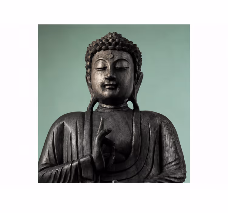Tapisserie bouddha sculpture décorative murale - TenStickers