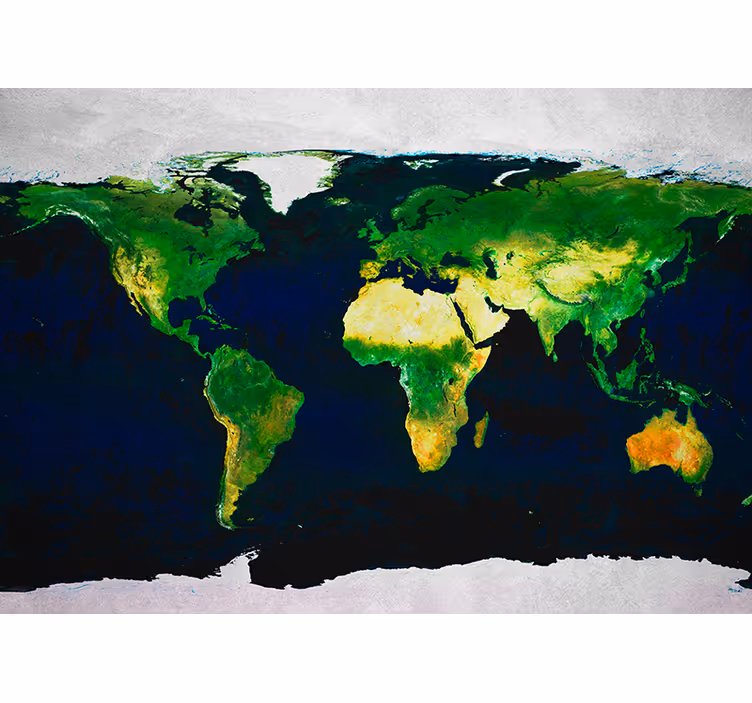 Superbe murale carte du monde - TenStickers