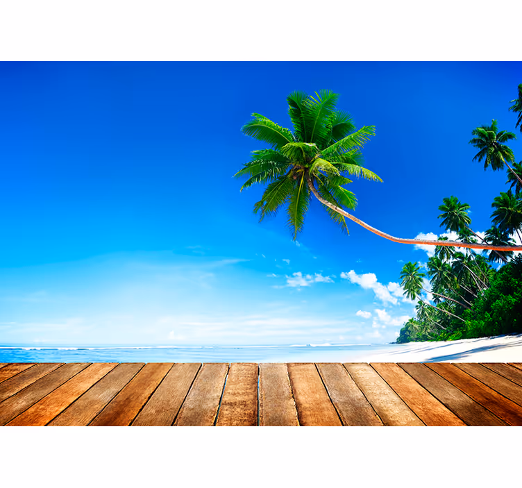Peinture murale mer plage tropicale - TenStickers