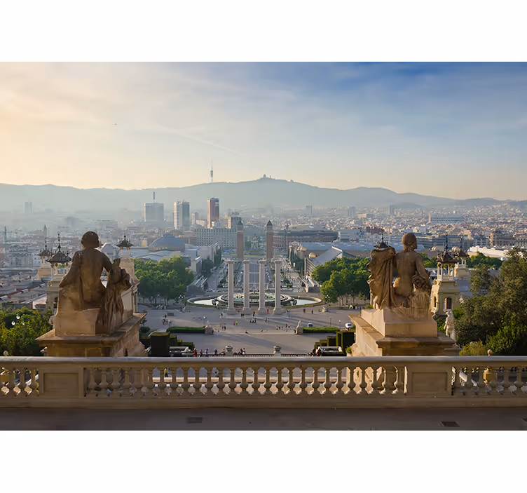 Murale fontaine barcelone montjuic city - TenStickers
