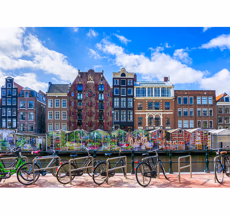Murale de marché aux fleurs amsterdam - TenStickers