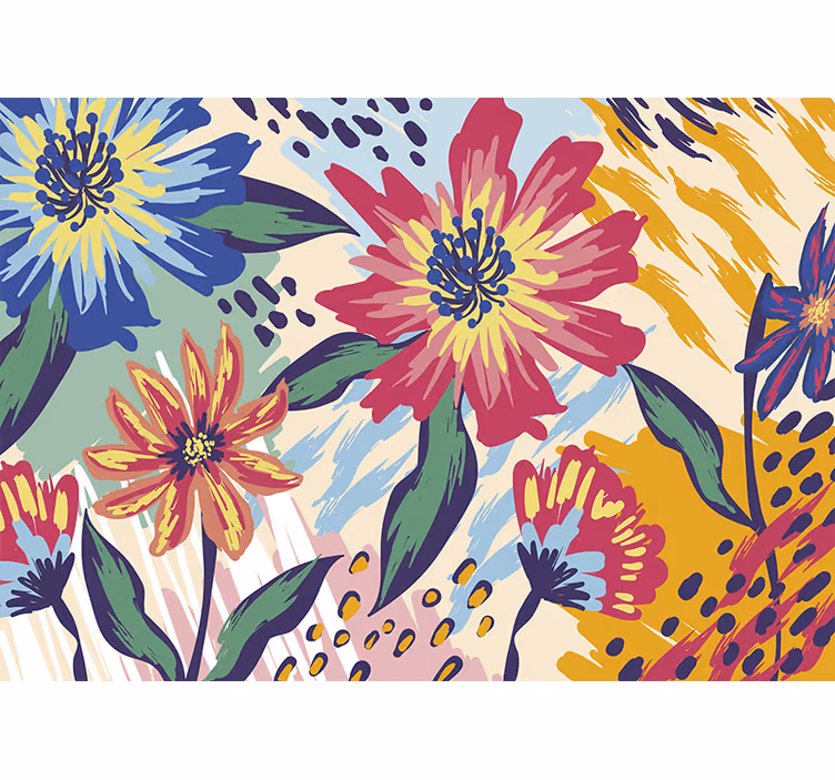 Papier peint art classique fleurs van gogh - TenStickers
