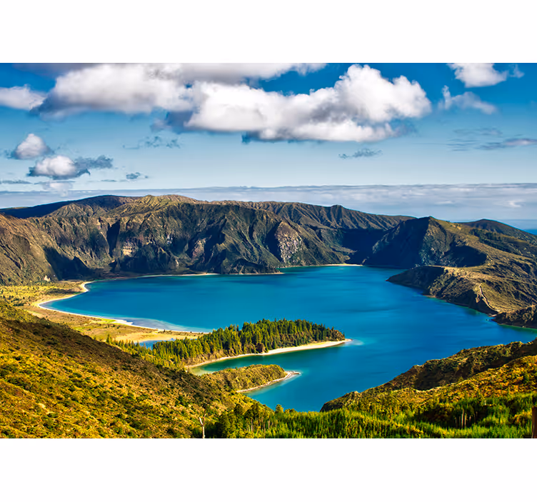 Papier peint lac lac de feu - TenStickers