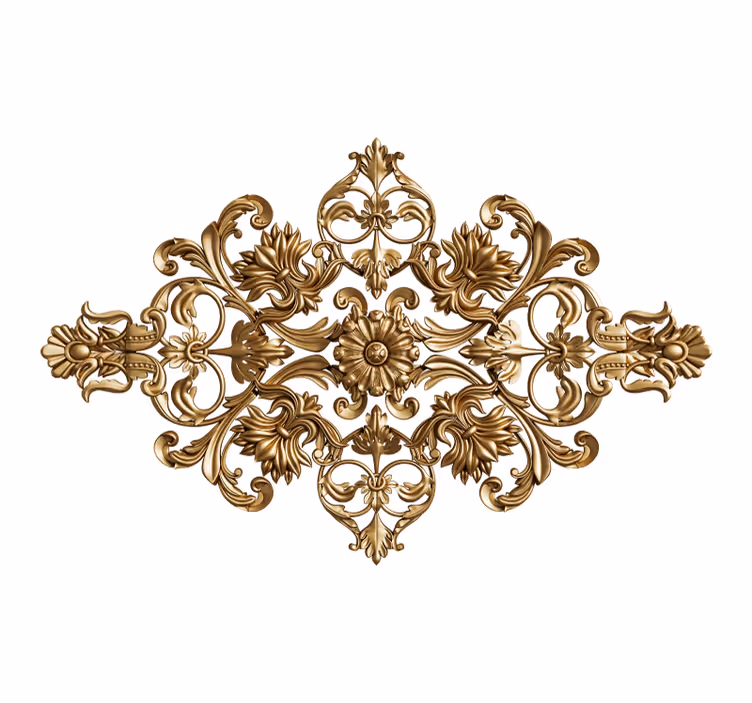 Tapisserie murale art classique motif floral orné - TenStickers