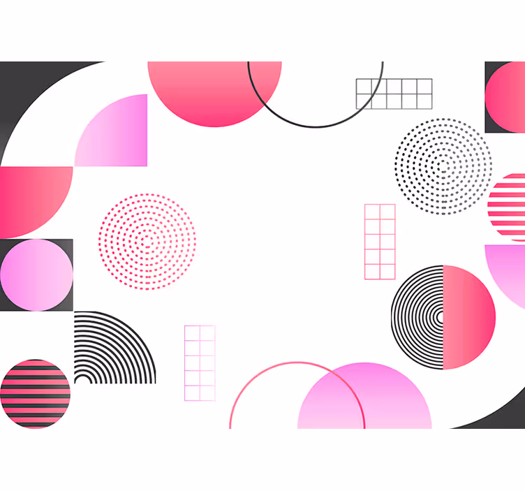 Tapisserie murale abstraite formes géométriques - TenStickers
