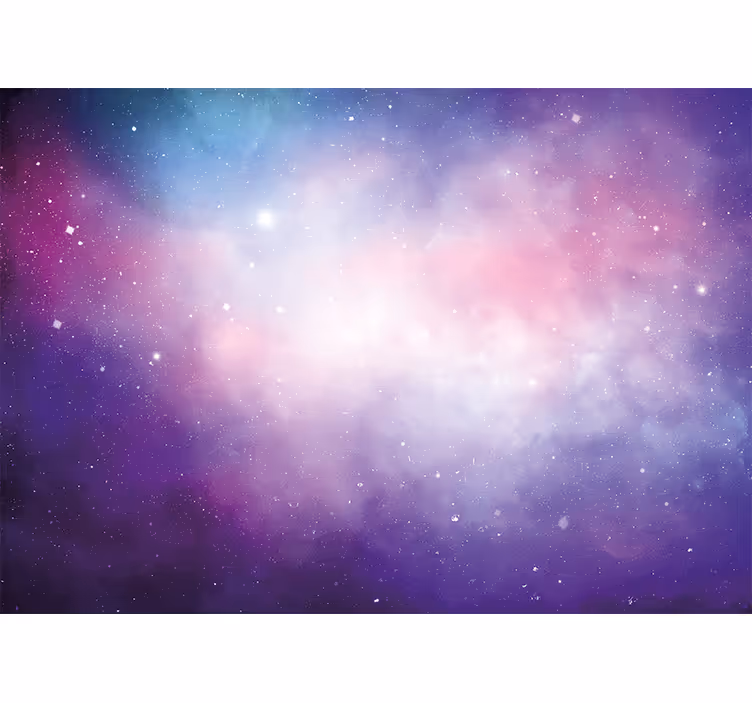Papier peint paysage Scène de galaxie rose et violette - TenStickers